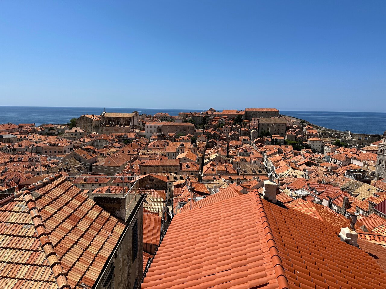 Dubrovnik roof tops from the walls