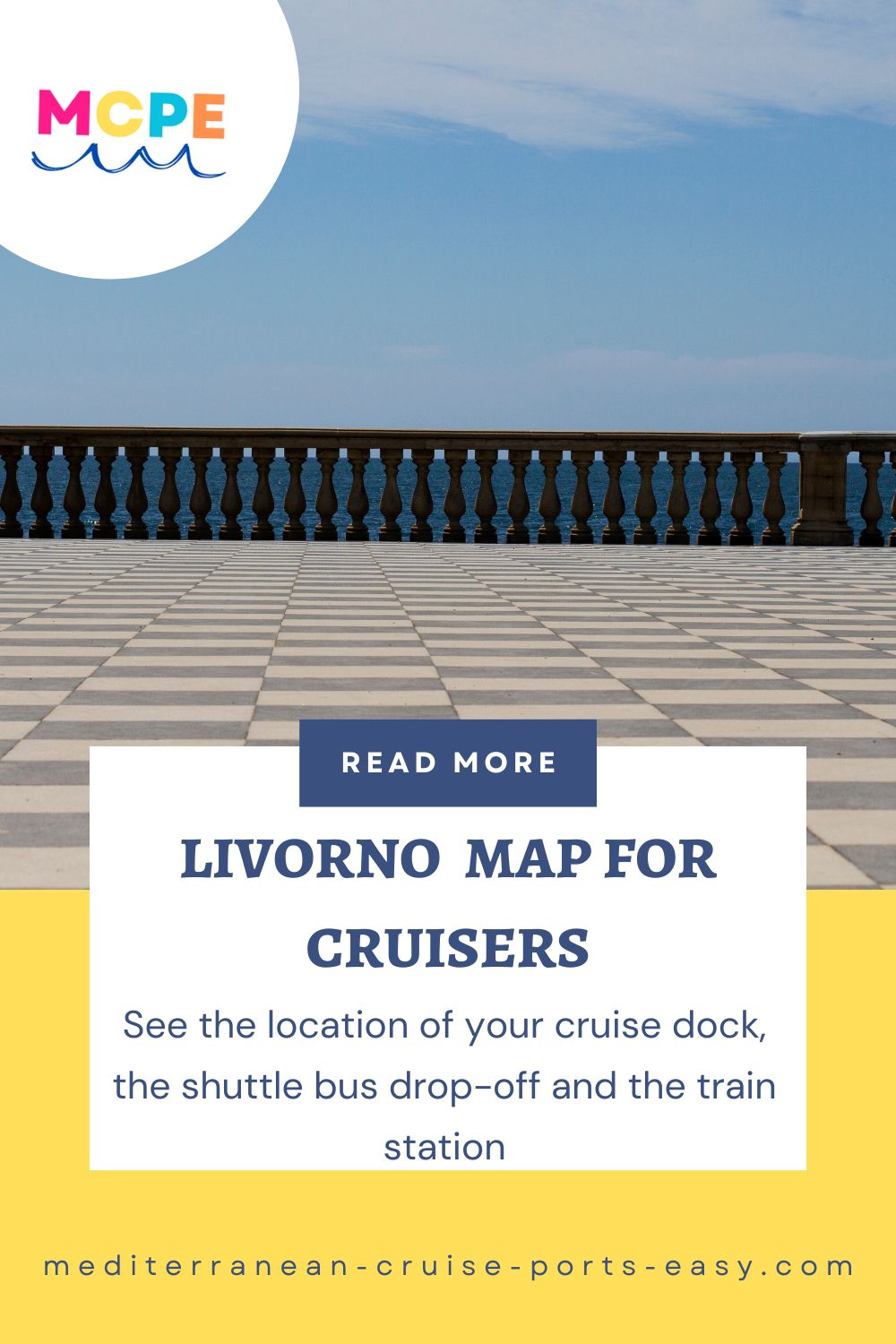 Livorno map from the cruise port area to tourist attractions and train station when getting to Florence 